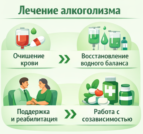 лечение алкоголизма в Ковдоре этапы